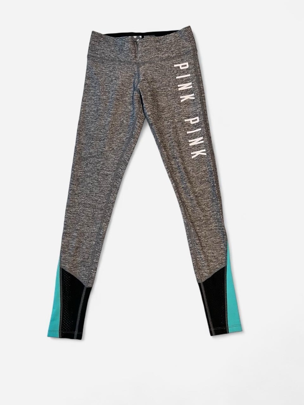 Victoria's Secret Kids Heather Gray Leggings with Black Accents